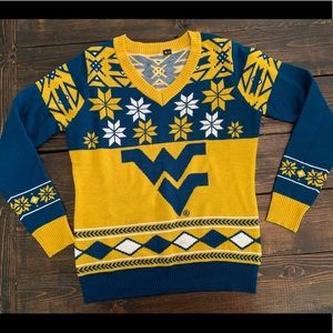 WVU women’s ugly Christmas sweater RARE